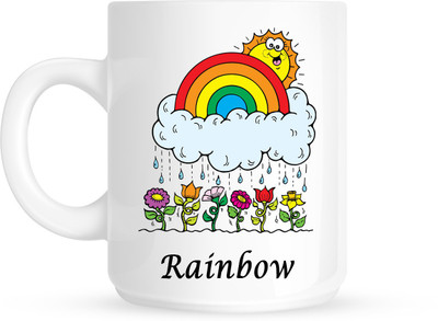 

HuppmeGift Rainbow White Ceramic Mug(350 ml)