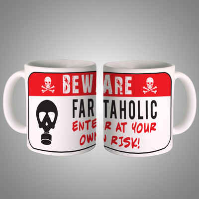 

Posterboy Fartaholic Ceramic Mug(350 ml), Multicolor