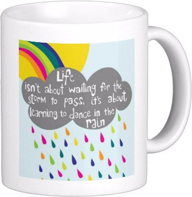 

Exoctic Silver Monsoon Rain : Quotes X010 Ceramic Mug(300 ml), Multicolor