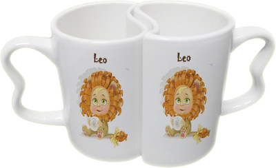 

Ucard Leo and Leo Zodiac Sign Couple Bone China, Ceramic, Porcelain Mug(325 ml), Multicolor