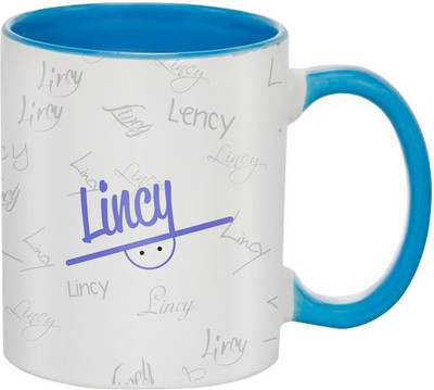 

SKY TRENDS Lincy Birthday Gift Coffee 350 ML Ceramic Mug(350 ml), Multicolor