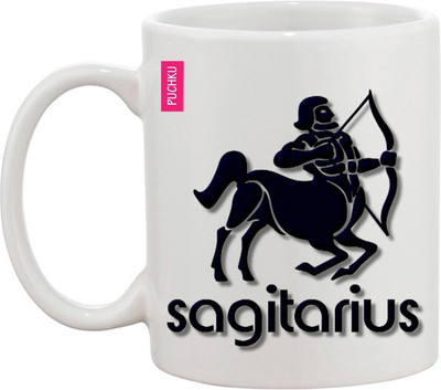 

Ashvah Sagittarious Black Ceramic Mug(350 ml), Multicolor