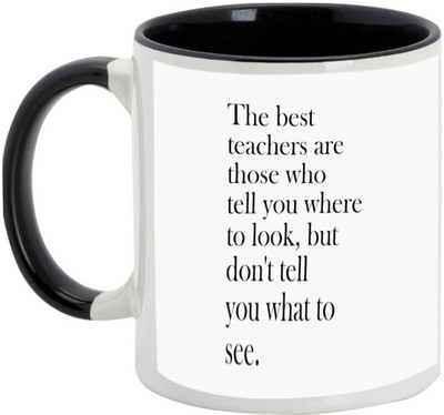 

AllUPrints Teachers Day Gifts - The Best Teacher Are Those Who Tell You Ceramic Mug(325 ml), Black