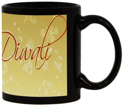 

Lolprint 79 Diwali Gift Black Ceramic Mug(325 ml)