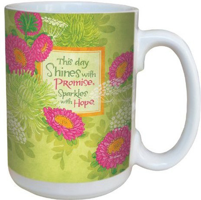 

Tree-Free Greetings Greetings lm43468 Uplifting Mums of Promise by Robin Pickens Ceramic with Full-Sized Handle, 15-Ounce Ceramic Mug(60 ml), Multicolor