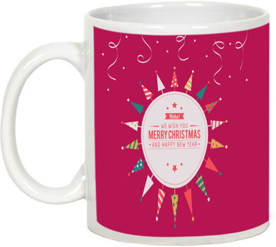 

AllUPrints Christmas Collection Ceramic Mug(325 ml), White