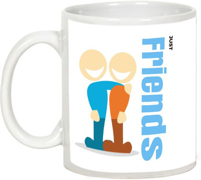 

AllUPrints Friendship Fay Gifts - Just Cool Friends Ceramic Mug(325 ml), White