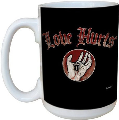 

Tree-Free Greetings Greetings lm44292 Love Hurts: Jesus Ceramic with Full-Sized Handle, 15-Ounce Ceramic Mug(60 ml), Multicolor