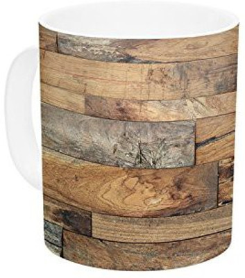

Kess InHouse InHouse Susan Sanders Campfire Wood Rustic Ceramic Coffee, 11 oz, Multicolor Ceramic Mug(60 ml)