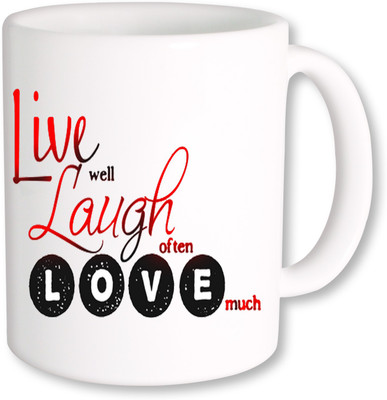 

PhotogiftsIndia Live Laugh Love 02 Ceramic Mug(325 ml)