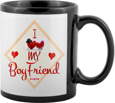 

SKY TRENDS World's Best Gifts For Valentine Girlfriend Boyfriend Friend Husband Wife Anniversary & Birthday Design Code 049 Ceramic Mug(325 ml), Black