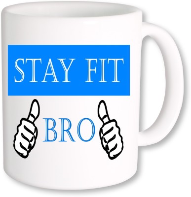 

PhotogiftsIndia Stay Fit Boss Ceramic Mug(325 ml), Multicolor