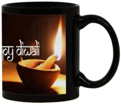 

Lolprint 35 Diwali Gift Black Ceramic Mug(325 ml)