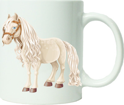 

Maison N Mode Beautiful Hourse Coffee Ceramic Mug(330 ml), Multicolor