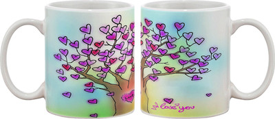 

Artifa Tree Of Love Porcelain, Ceramic Mug(350 ml), Multicolor