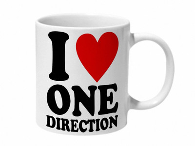 

Mooch Wale I Love One Direction Ceramic Mug(325 ml), Multicolor