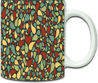 

Maison N Mode Different Heart Pattern Coffee Ceramic Mug(330 ml), Multicolor