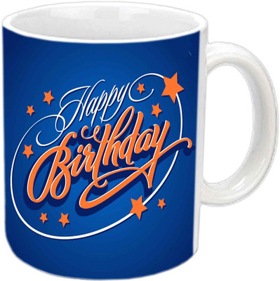 

Raj Laxmi b'day stars white b'day Ceramic Mug(350 ml)