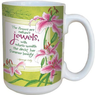 

Tree-Free Greetings Greetings lm43481 Vibrant Lily's Jewels by Robin Pickens Ceramic with Full-Sized Handle, 15-Ounce Ceramic Mug(60 ml), Multicolor