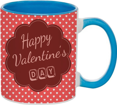 

SKY TRENDS Beautiful Special and Best Happy Valentine Gifts for Boyfriend Girlfriend Fiance Wife Husband Friends Birthday Anniversary059 Ceramic Mug(325 ml), Blue