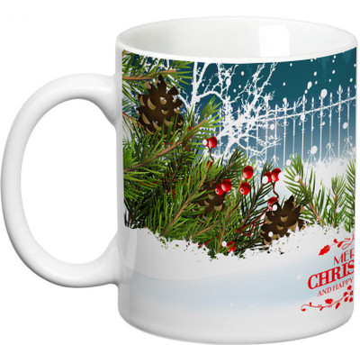 

Prithish Christmas Design 10 Ceramic Mug(330 ml), Multicolor