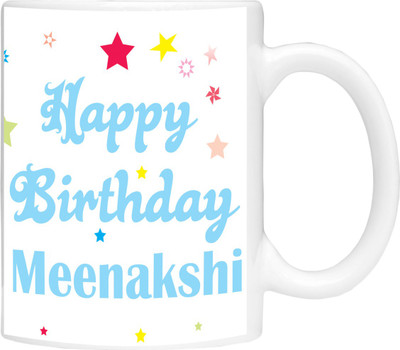 

Simbright meenakshi birthday blue Ceramic Mug(325 ml), White