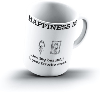 

Ucard Happiness Is1171 Bone China, Ceramic, Porcelain Mug(325 ml)