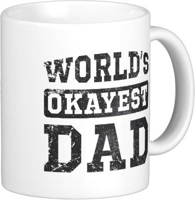

Exoctic Silver Guriya Ke Papa A001 Ceramic Mug(350 ml), Black;white