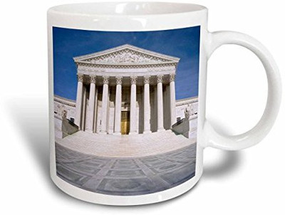 

3dRose mug_88977_2 Washington, DC, Supreme Court Building US09 BJA0018 Jaynes Gallery Ceramic, 15 oz, White Ceramic Mug(60 ml), Multicolor