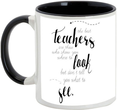 

AllUPrints Teachers Day Gifts - The Best Teacher Are Those Look To See Ceramic Mug(325 ml), Black