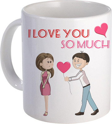 

SKY TRENDS Can't Help Falling in Love mug Best Gift for Valentine's Day, Her, Girlfriend,boy friend,husband, Wife,Birthday, Anniversary,Christmas or Any Holidays Design 030 Ceramic Mug(320 ml), Blue;white