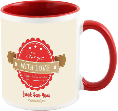 

AllUPrints Best Gift For Friend On Valentines Day Red Ceramic Mug(325 ml)