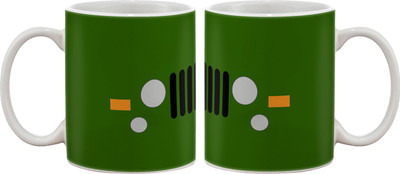

Artifa Jeep Front Porcelain, Ceramic Mug(350 ml), Multicolor