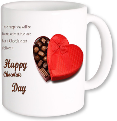 

PhotogiftsIndia Happy Chocolate Day Ceramic Mug(325 ml), Multicolor