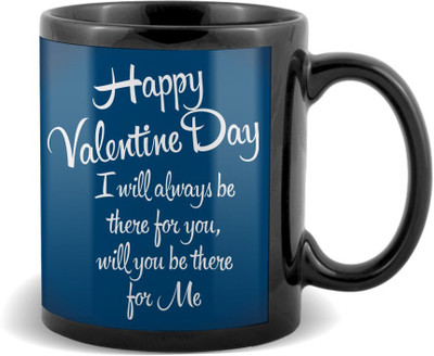 

SKY TRENDS Happy Valetine's Day Black Coffee Valetine's Ceramic Mug(320 ml)