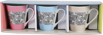 

Sivica M-800 Ceramic Mug(400 ml, Pack of 3), White