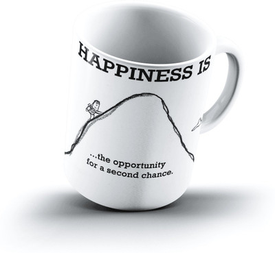 

Ucard Happiness Is2138 Bone China, Ceramic, Porcelain Mug(325 ml), Multicolor