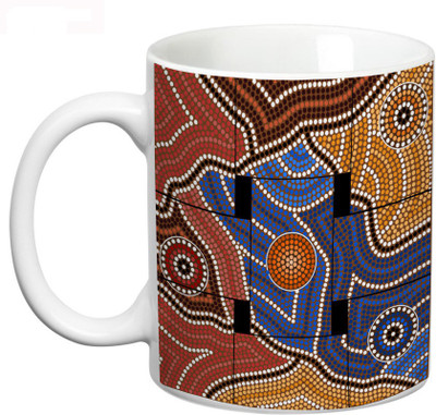

Prithish Mosiac Painting Design Ceramic Mug(330 ml), Multicolor