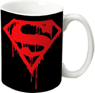 

Maison N Mode Superman Logo Coffee Ceramic Mug(330 ml), Multicolor