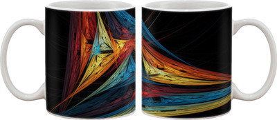 

Artifa Abstract Triangle Art Porcelain, Ceramic Mug(350 ml), Multicolor