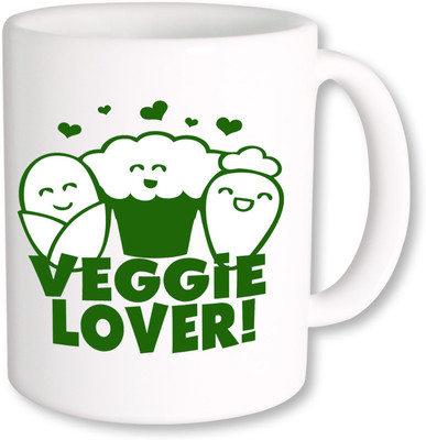 

PhotogiftsIndia Veggie Lover Ceramic Mug(325 ml), Multicolor