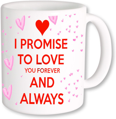 

PhotogiftsIndia I Promise To Love U Forever Ceramic Mug(325 ml), Multicolor