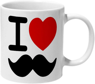 

Mooch Wale I Love Mooch Ceramic Mug(325 ml), Multicolor