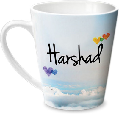 

Hot Muggs Simply Love You Harshad Conical Ceramic Mug(350 ml)