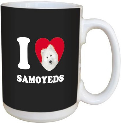 

Tree Free Free Greetings LM45112 I Heart Samoyeds Ceramic with Full-Sized Handle, 15-Ounce Ceramic Mug(60 ml), Multicolor