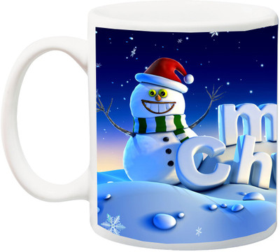 

ME&YOU Gift For family/Relative/friend;Merry Christmas santa printed Ceramic Mug(325 ml), Multicolor