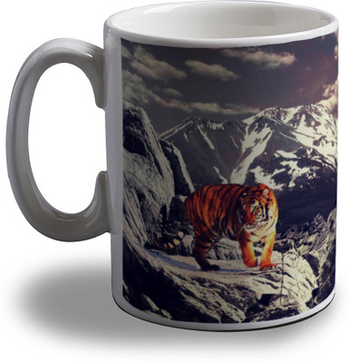 

Artifa Tiger In Mountains Porcelain, Ceramic Mug(350 ml), Multicolor