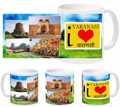 

Snapgalaxy I Love Varanasi Ceramic Mug(320 ml), Multicolor