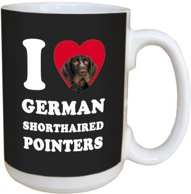 

Tree Free Free Greetings LM45058 I Heart German Shorthaired Pointers Ceramic with Full-Sized Handle, 15-Ounce, Brown Ceramic Mug(60 ml), Multicolor