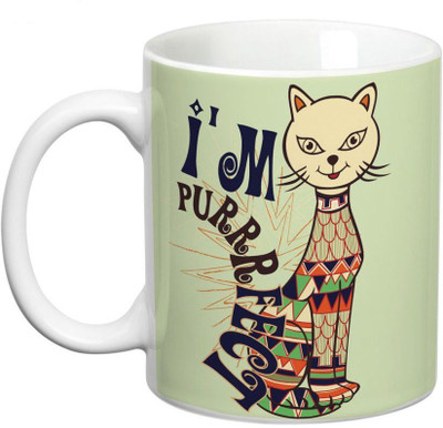 

Prithish I'M Purrrfect Ceramic Mug(330 ml), Multicolor